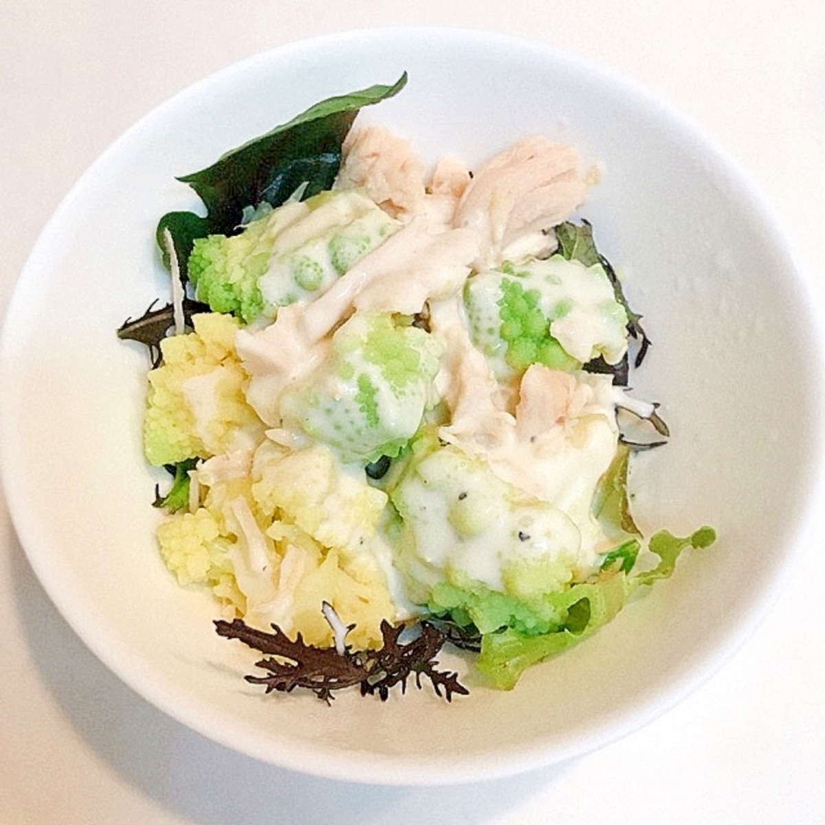 珍しい野菜ですか ロマネスコとチキンのサラダ レシピ 作り方 By Cu3 Conture 楽天レシピ 珍しい野菜ですか ロマネスコとチキンのサラダ レシピ 作り方 By Cu3 Conture 楽天レシピ